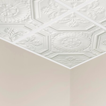 Rochester Ceiling Tile, 24 in W x 24 in L, 15/16 in Grid Size, 5 PK MPN:Y5800