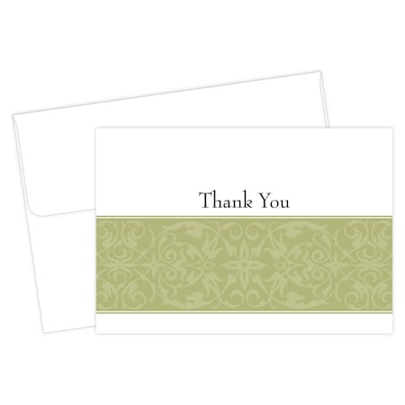 Thank You Card and Envelopes, Sage, PK50 MPN:145352