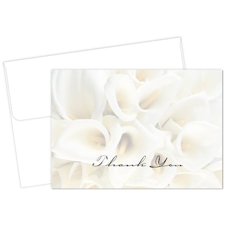 Thank You Card W/Envelope, White Ca, PK50 MPN:1470657
