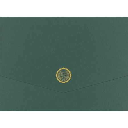 Certificate Cover, Tri-Fold, Green, PK5 MPN:20103780