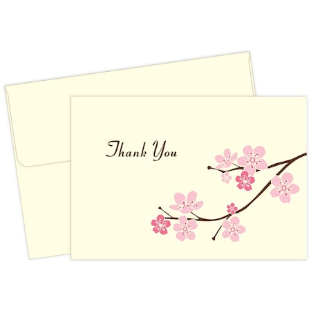 Thank You Card W/Envelopes, Blossom, PK50 MPN:2012063