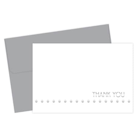 Thank You Card W/Envelope, Silver F, PK24 MPN:2013282