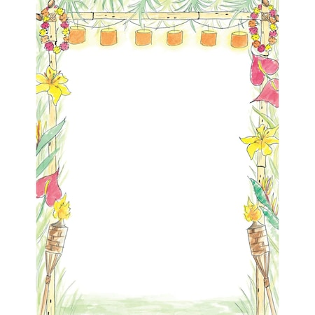 Stationery Letterhead, Luau, 8.5