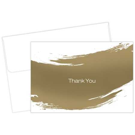 Thank You Card and Envelopes, Gold, PK50 MPN:2015123