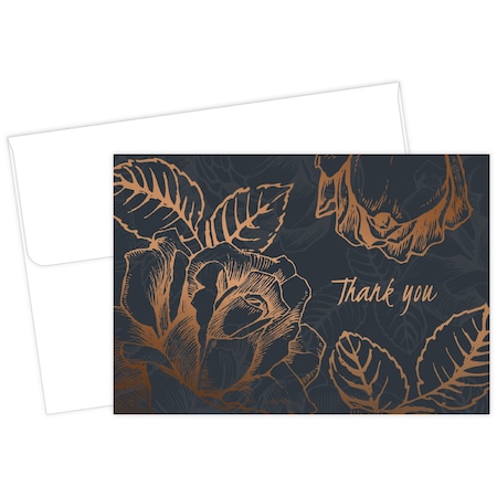 Thank You Card W/Envelope, Flower C, PK50 MPN:2015126
