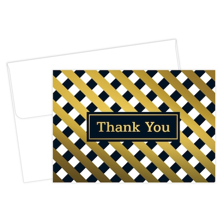 Thank You Card W/Envelope, Gold Foi, PK50 MPN:2017057