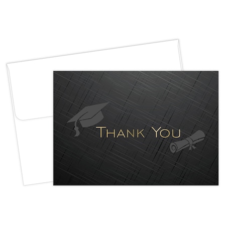 Thank You Card and Envelopes, Gold, PK50 MPN:2019018