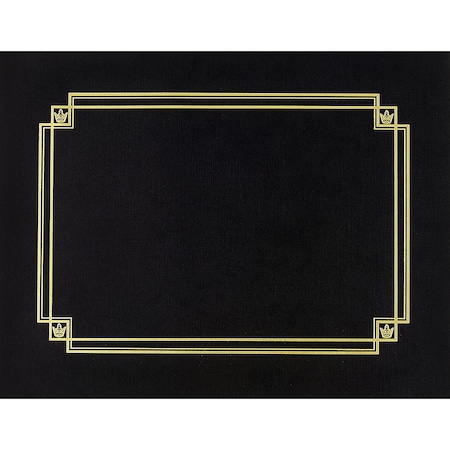 Certificate Cover Linen, Black with, PK3 MPN:938603