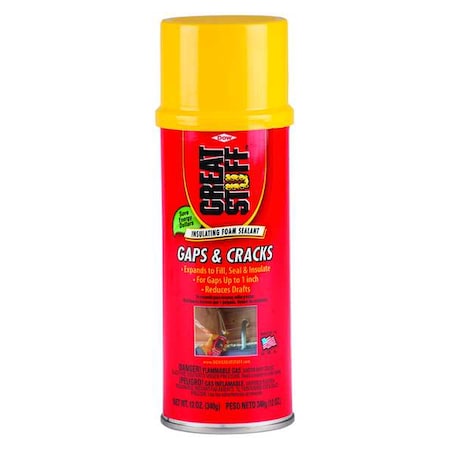 Insulating Spray Foam Sealant, 12 oz, Aerosol Can, Cream, R-3.7 Insulation Value MPN:00157901