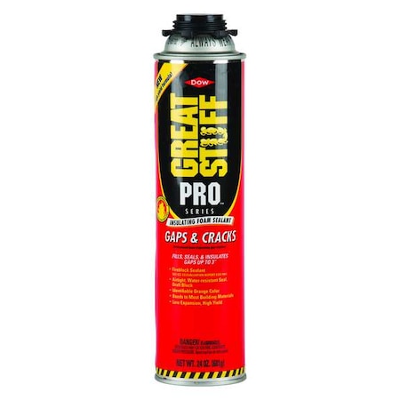 Spray Foam Sealant, 24 oz, Aerosol Can, Orange, Polyurethane Base MPN:00341557