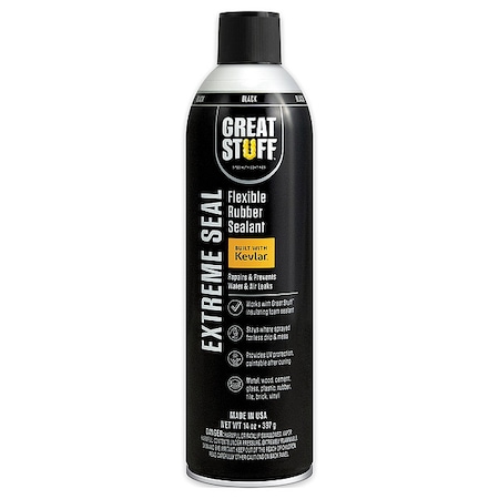 Leak Sealer, Rubber, Black, Spray MPN:GSEB14101