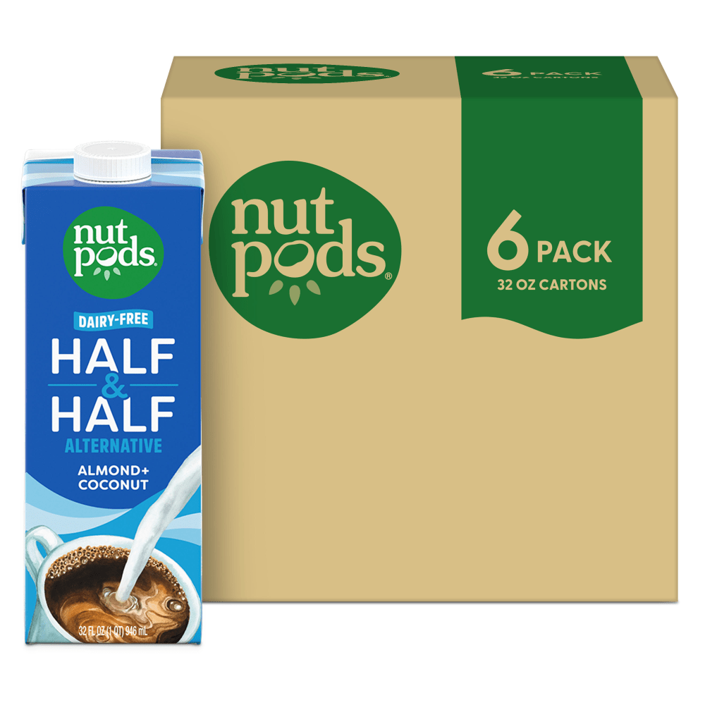 Nutpods Unsweetened Non-Dairy Half & Half Creamer, 32 fl oz cartons, 6 pack MPN:5000393093