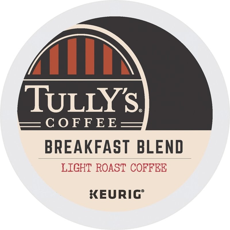 Tullys Coffee Single-Serve Coffee K-Cup Pods, Breakfast Blend, Carton Of 24 (Min Order Qty 4) MPN:192719