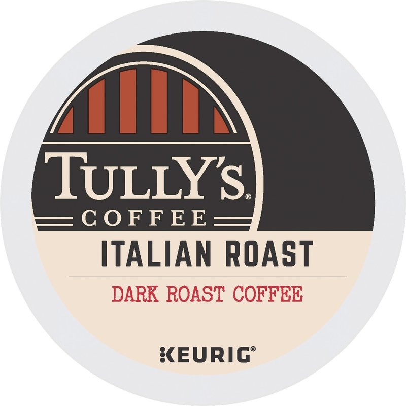 Tullys Coffee Single-Serve Coffee K-Cup Pods, Italian Roast, Carton Of 24 (Min Order Qty 4) MPN:193019