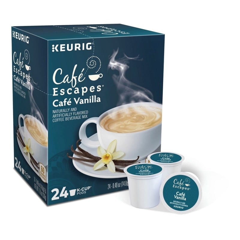Cafe Escapes Single-Serve Coffee K-Cup Pods, Cafe Vanilla, Carton Of 24 (Min Order Qty 3) MPN:6812