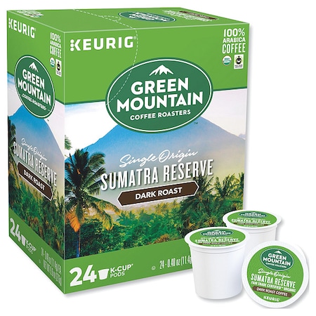 Coffee, Organic Sumatran Extra Bold, Pod, Caffeinated, Ground, 9.6 oz, 24 PK MPN:4060