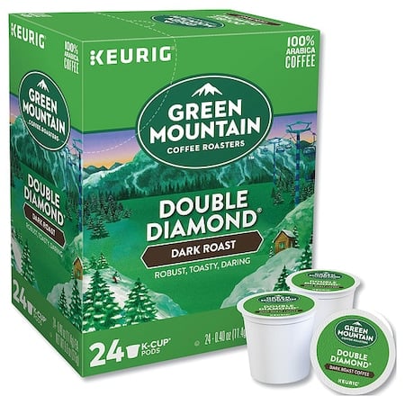 Coffee, Double Black Diamond Extra Bold, Pod, Caffeinated, Ground, 9.6 oz, 24 PK MPN:4066