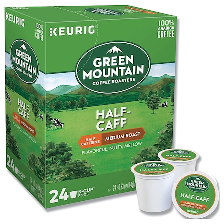 Coffee, Half Caff, Pod, Half-Caffeinated, Ground, 7.92 oz, 24 PK MPN:4069