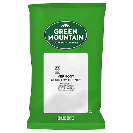 Coffee, Vermont Country Blend, Fraction Pack, Caffeinated, Ground, 13.75 lb, 100 PK MPN:4162