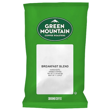 Coffee, Breakfast Blend, Fraction Pack, Caffeinated, Ground, 13.75 lb, 100 PK MPN:4432