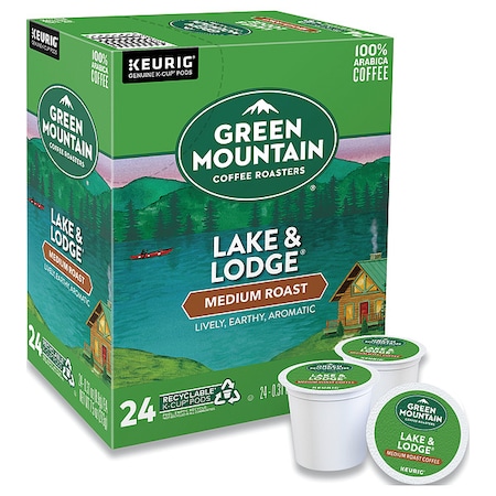 Coffee, Lake & Lodge, Pod, Caffeinated, Ground, 7.44 oz, 24 PK MPN:6523