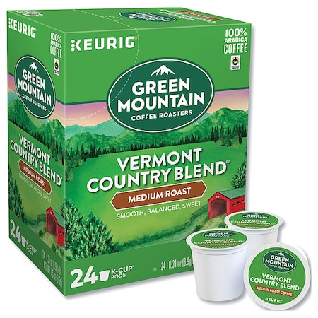 Coffee, Vermont Country Blend, Pod, Caffeinated, Ground, 7.44 oz, 24 PK MPN:6602
