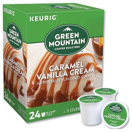 Coffee, Caramel Vanilla Cream, Pod, Caffeinated, Ground, 1.98 lb, 96 PK MPN:6700