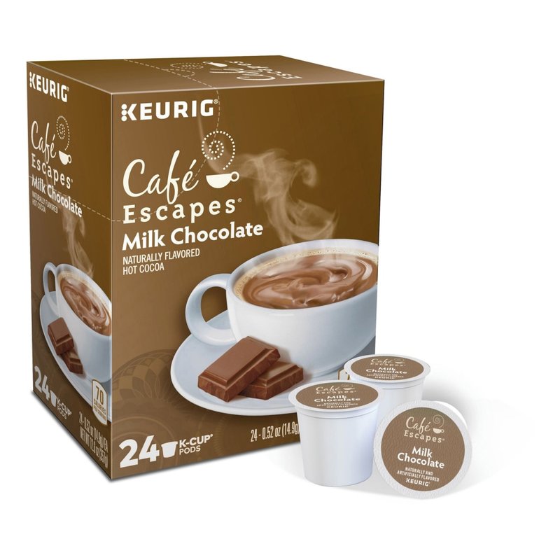 Cafe Escapes Milk Chocolate Hot Cocoa Single-Serve K-Cup, Box Of 24 (Min Order Qty 3) MPN:6801