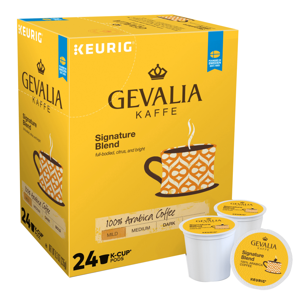 Gevalia Single-Serve Coffee K-Cup, Signature Blend, Carton Of 24 MPN:10611247353056