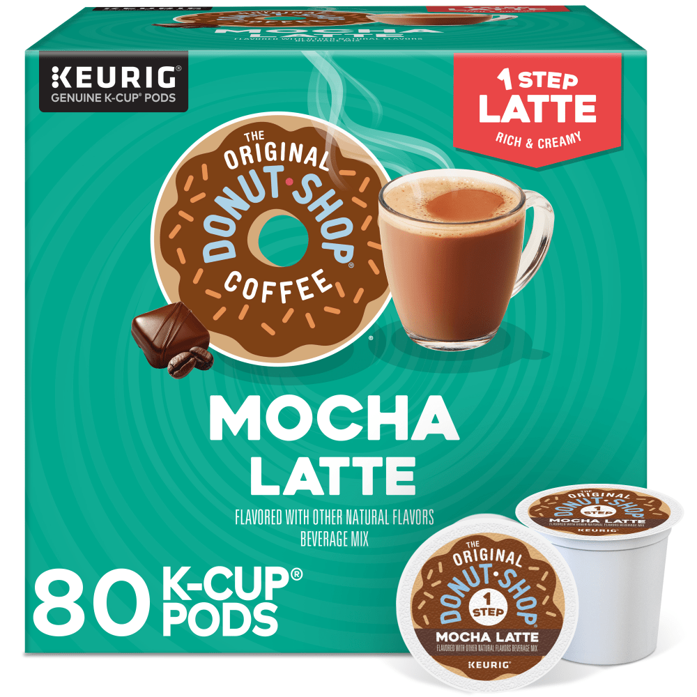The Original Donut Shop One Step Mocha Latte Keurig Single-Serve K-Cup Pods, 20 Pods Per Pack, Case Of 4 Packs MPN:5000341535