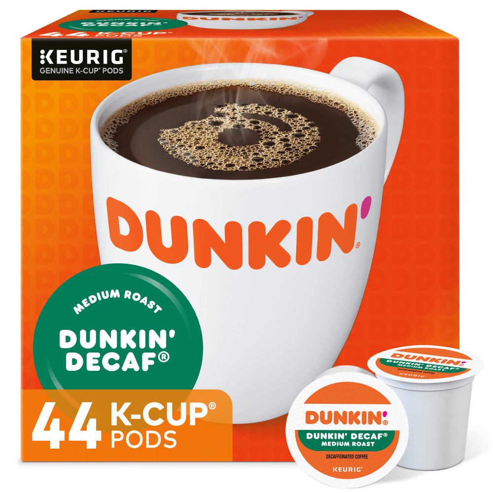 Dunkin Donuts Decaf Keurig Single-Serve K-Cup Pods, Medium Roast, Box of 44 K-Cup Pods MPN:5000346089