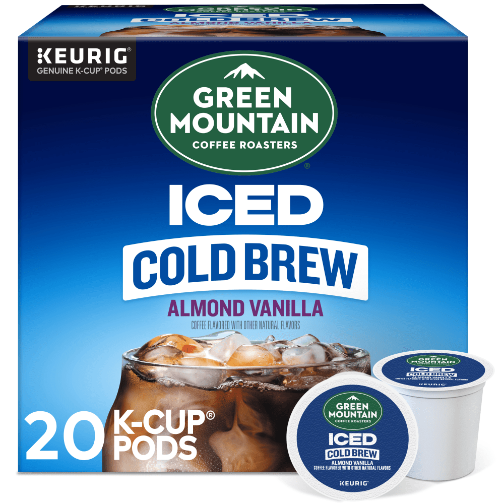 Green Mountain Coffee Iced Cold Brew Coffee Keurig K-Cup Pods, Single Serve, Almond Vanilla, Pack Of 20 Pods MPN:5000372045