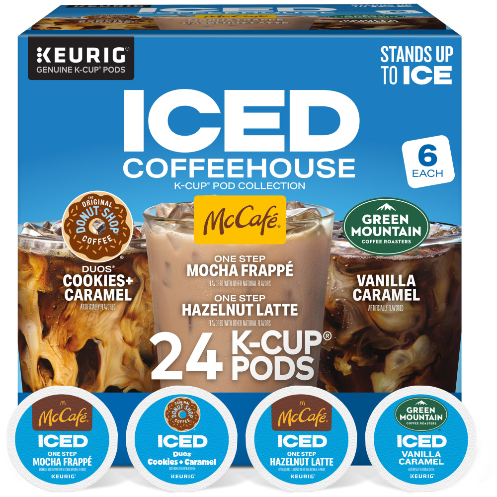 Keurig ICED Coffeehouse K-Cup Pod Collection Variety Pack, Box Of 24 Pods MPN:5000377225EA