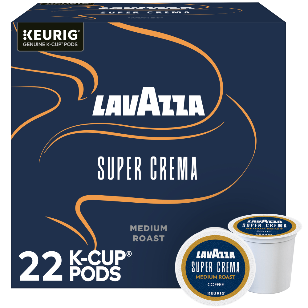 Lavazza Super Crema, Single Serve Keurig K-Cup Pods, Medium Espresso Roast Coffee, 22 Count MPN:5000391097EA