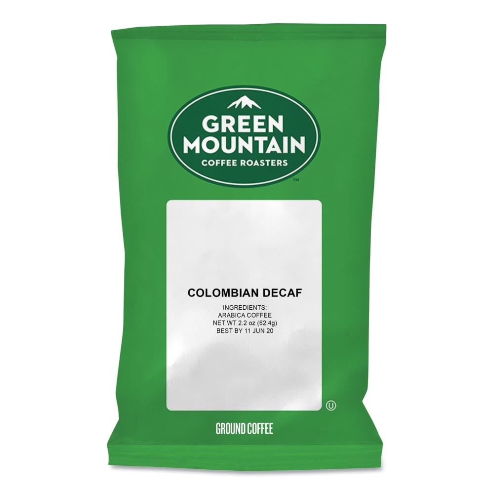 Green Mountain Coffee Colombian Decaf Coffee Fraction Packs, 2.2 Oz, Case Of 50 Packs MPN:5531