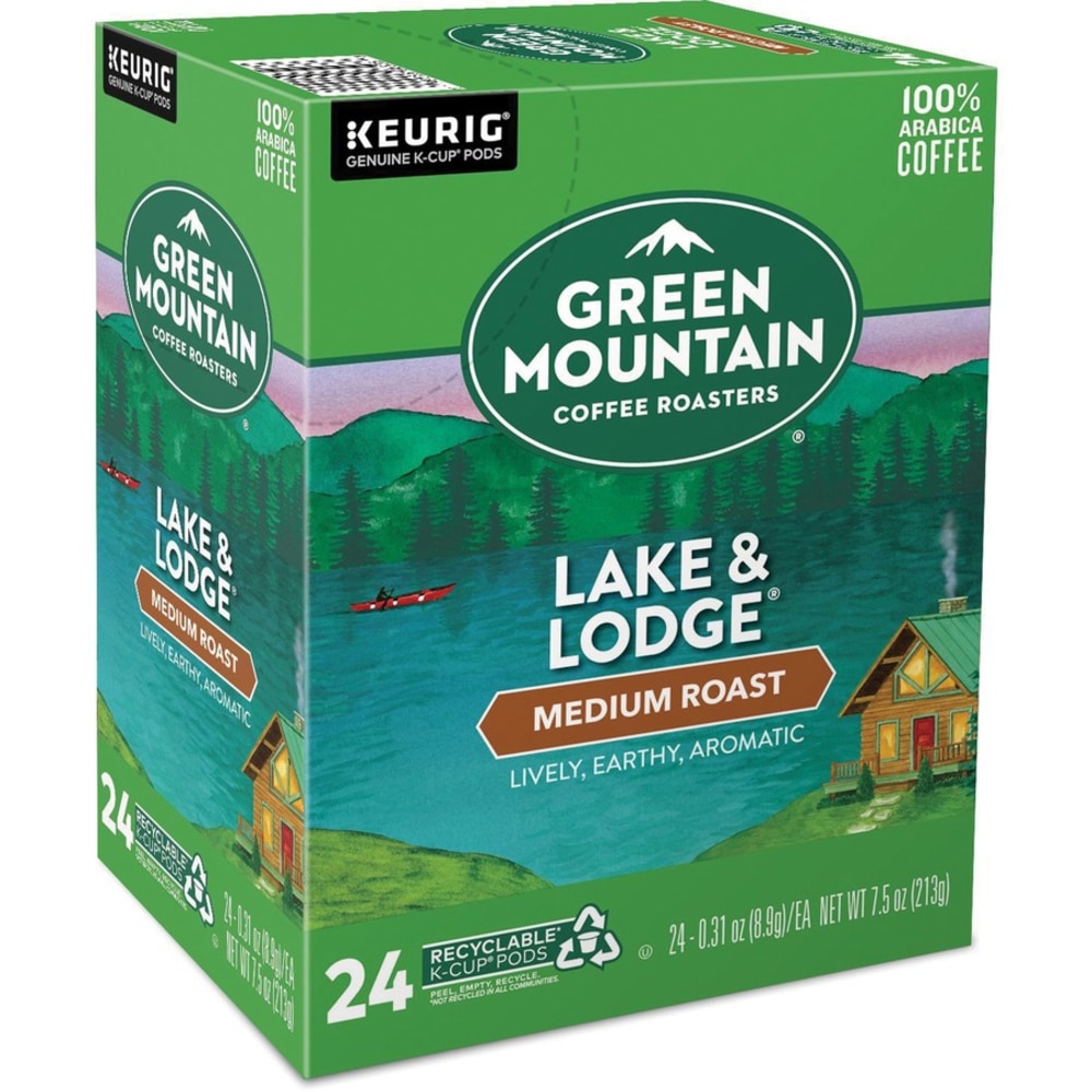 Green Mountain Coffee Single-Serve Coffee K-Cup Pods, Lake & Lodge, Carton Of 24 MPN:6523