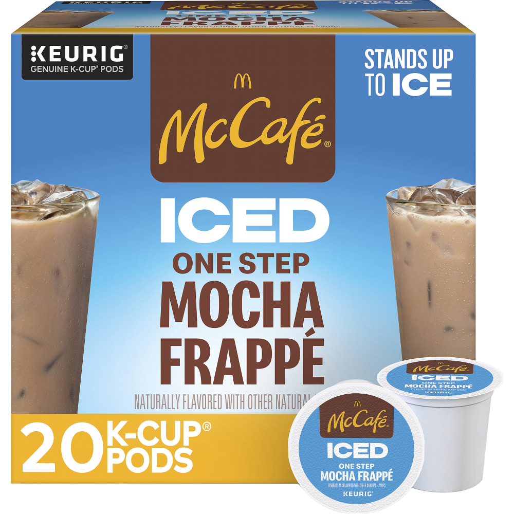 McCafe McCaf K Cup Iced One Step Mocha Frappe Medium Roast K Cup Pods, Box Of 20 Pods MPN:9845