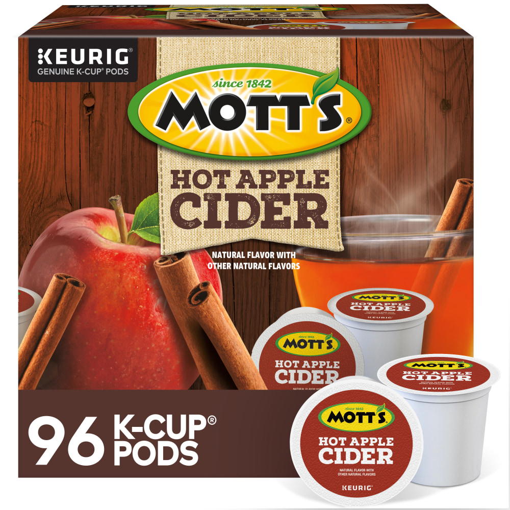 Motts Apple Cider Keurig Single-Serve K-Cup Pods, 24 Pods Per Pack, Case Of 4 Packs MPN:5000350498