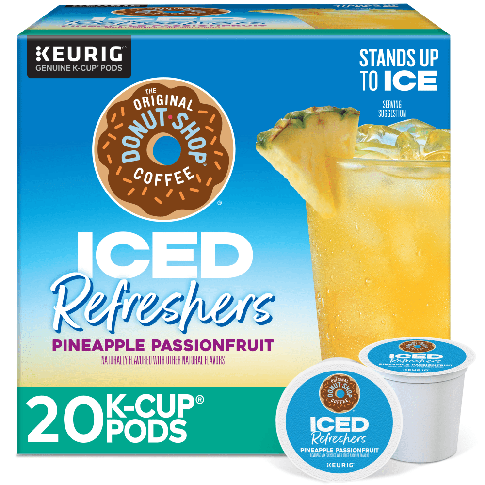 The Original Donut Shop Iced Refreshers, Pineapple Passionfruit Flavor, Box of 20 K-Cup Pods MPN:5000379381