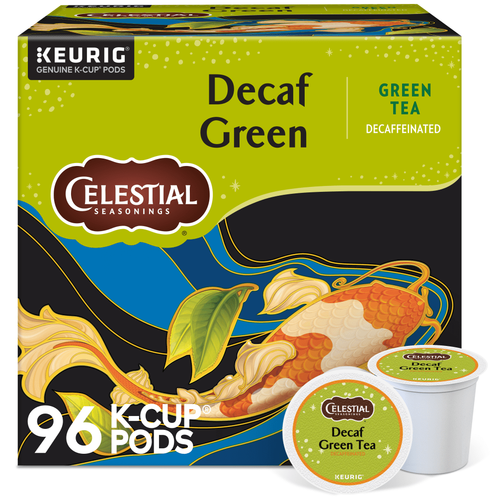 Celestial Seasonings Natural Antioxidant Decaf Green Tea Keurig Single-Serve K-Cup Pods, 24 Pods Per Pack, Case Of 4 Packs MPN:5000330012