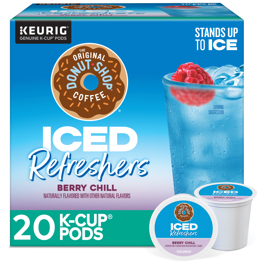 The Original Donut Shop Iced Refresher Keurig Single Serve K-Cup Pods, 12.6 Oz, Berry Chill, Box Of 20 Pods MPN:5000384762EA