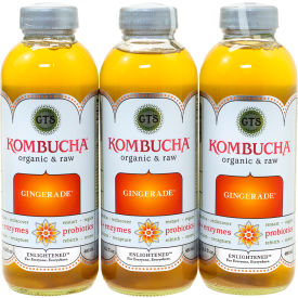 GT'S Organic Raw Kombucha Gingerade 16 oz 6 Pack 90200098