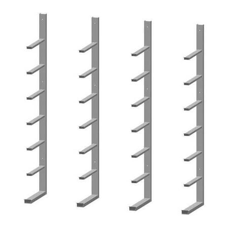 Wall Mounted Steel Rack Set, 4pcs. MPN:GSR-4