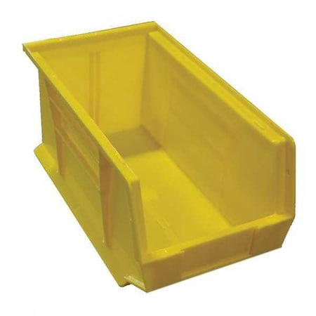 Hang & Stack Storage Bin, Plastic, Yellow, 10 in H, 8 1/4 in W, 14 3/4 in L MPN:DFXB-700