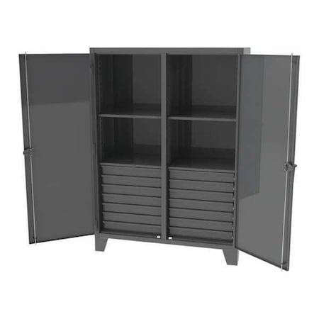 Combo Drawer Storage Cabinet, 84 in H, 60 in W, 4 Shelves, 14 Drawers MPN:EX-4200-60