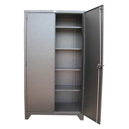 Shelving Storage Cabinet, 82 in H, 36 in W, 24 in D, Swing, Padlock Hasp, Dark Gray, 4 Shelves MPN:MDC-3624-82