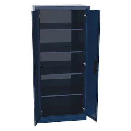 Shelving Storage Cabinet, 72 in H, 36 in W, 24 in D, Recessed Pull, Keyed, Dark Gray, 4 Shelves MPN:WC3-3672