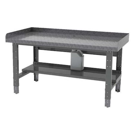 Bolted Tear Down Bench, Steel, 60