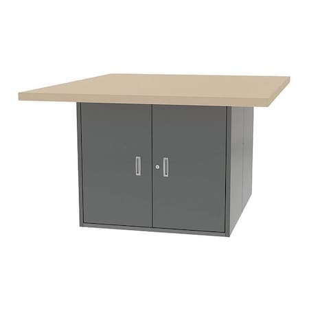 Student Bench, 4 Lockers, 2-1/4