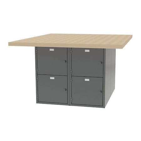 Student Bench, 8 Lockers, 2-1/4